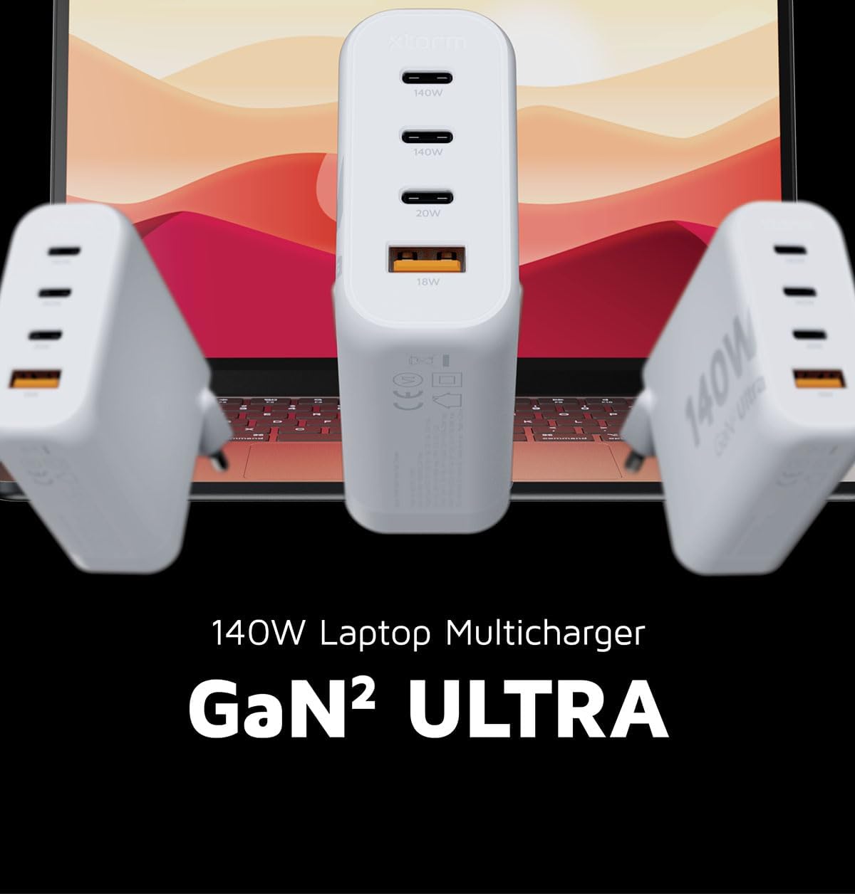 Xtorm - 140W Gan2 Ultra Home Charger 3Xusb-C/Usb-A White