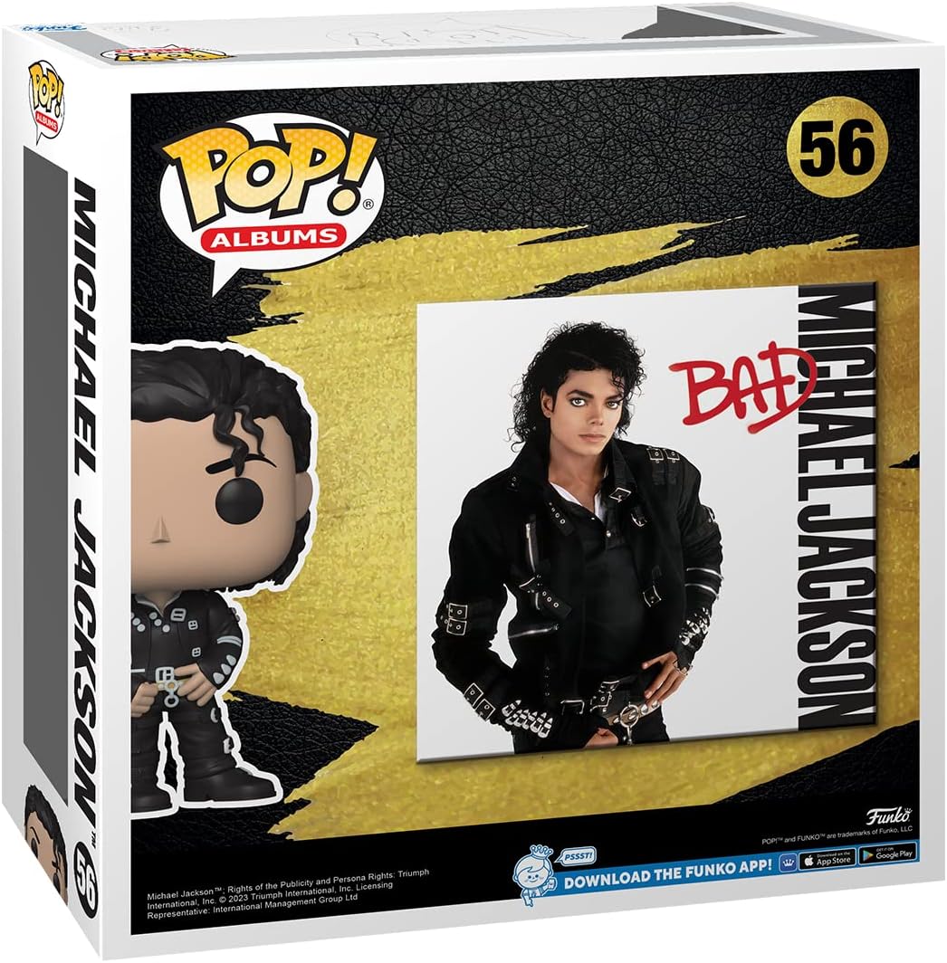 Funko Pop! Albums: Michael Jackson - Bad - Music - Collectable Vinyl Figure - Gift Idea - Official Merchandise - Toys for Kids & Adults - Music Fans - Model Figure for Collectors and Display