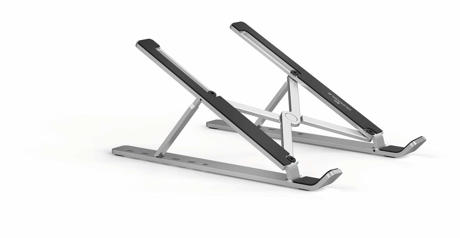 Durable Laptop Stand for Laptops And Tablets | Foldable And Height Adjustable | Includes Travel Bag | Silver