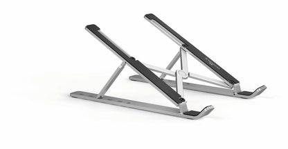 Durable Laptop Stand for Laptops And Tablets | Foldable And Height Adjustable | Includes Travel Bag | Silver
