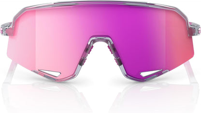 100% Slendale Glasses - Polished Translucent Grey / Purple Multilayer Mirror