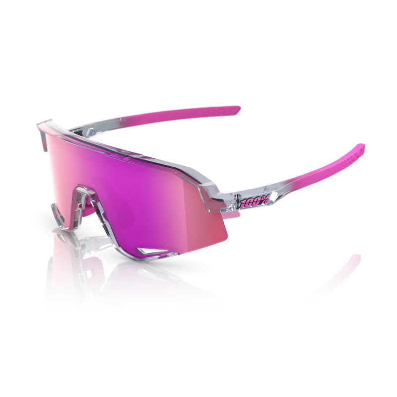 100% Slendale Glasses - Polished Translucent Grey / Purple Multilayer Mirror
