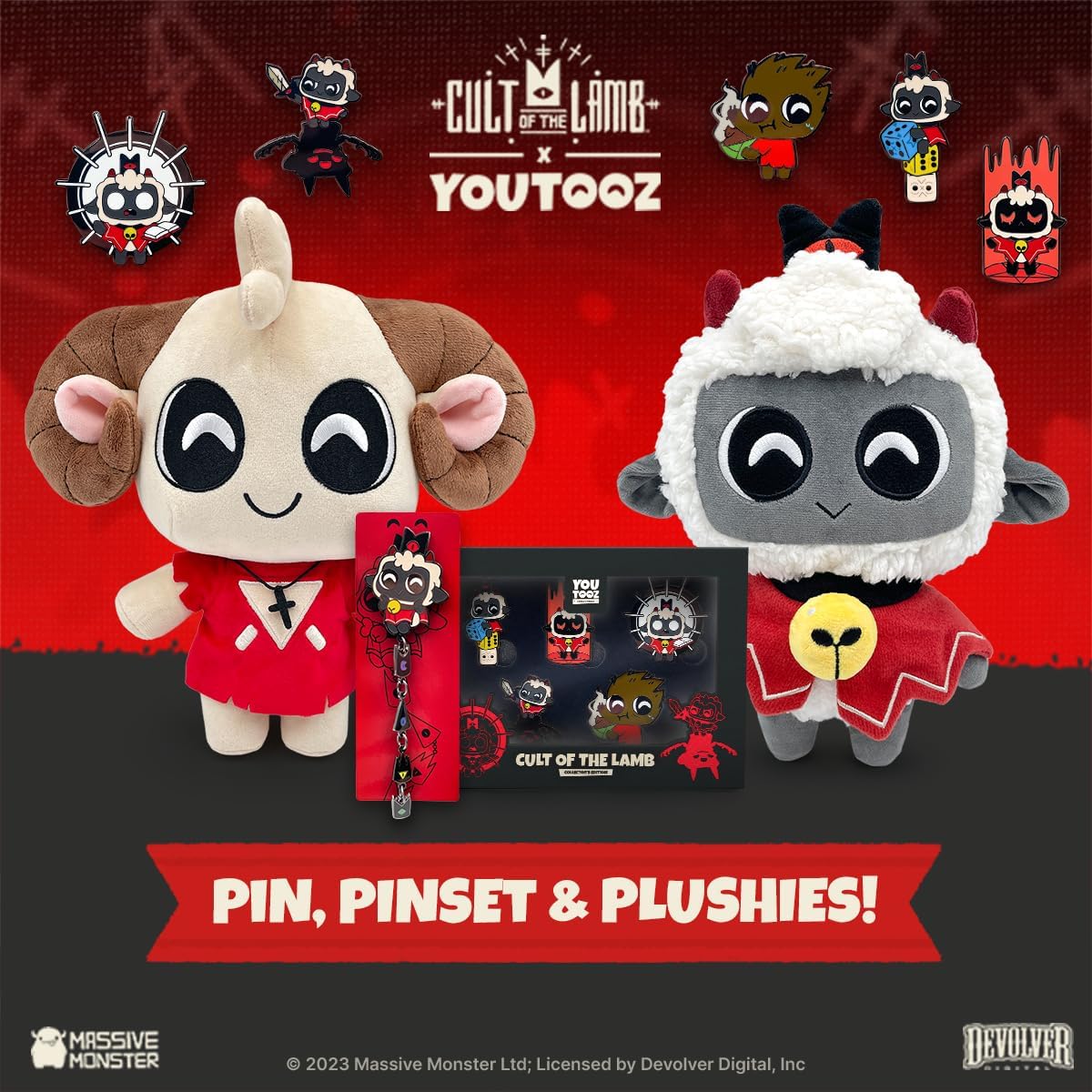 Youtooz Lamb Plushie 9" Inch, Lamb Soft Plush Collectible by Youtooz Plush Cult of The Lamb Collection