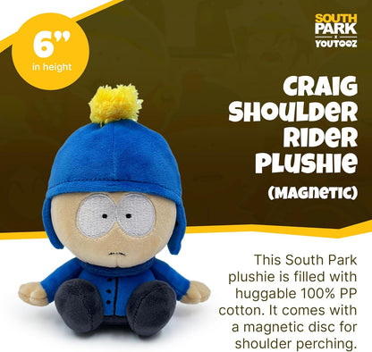 Youtooz Craig South Park 6IN Shoulder Rider, Collectible Soft Magnetic Craig Shoulder Rider Plushie from South Park, by Youtooz South Park Collection