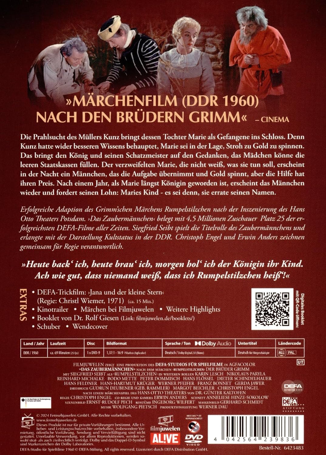 Das Zaubermännchen - Nach dem Märchen Rumpelstilzchen (1960) (Filmjuwelen / DEFA-Märchen