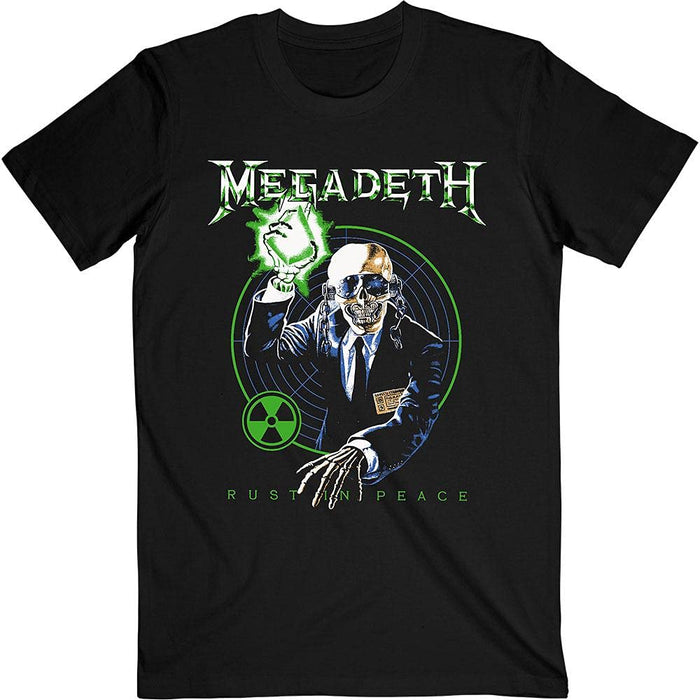 Megadeth Men's Vic Target RIP Anniversary Slim Fit T-Shirt Black Medium Black