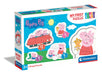 Clementoni - 20829 - Supercolor Puzzle - My First Puzzle - Peppa Pig - 3+6+9+12 pezzi - 4 puzzle sagomati - Made in Italy, puzzle bambini 2 anni+