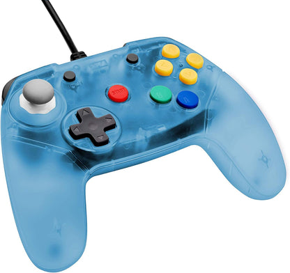 Retro Fighters Next Gen N64 Controller Brawler64 Gamepad Transparent Colors - Blue - Nintendo 64