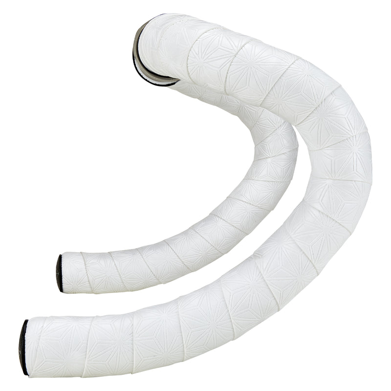 Supacaz Sticky Kush Classic Bar Tape White + Ano Black Plugs