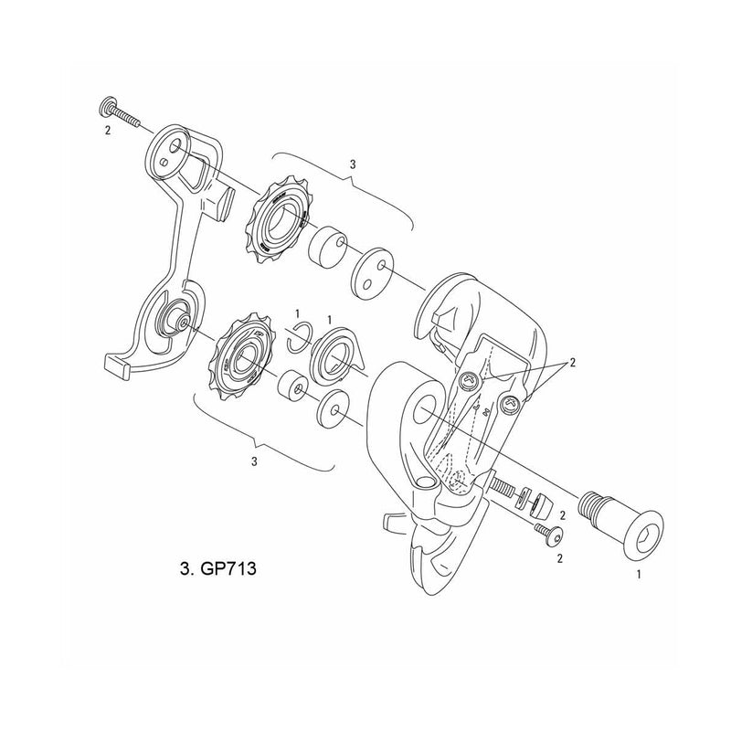 SRAM Spare Rear Derailleur Pulley Kit 2004 X9, 9.0Sl / 2003 9.0
