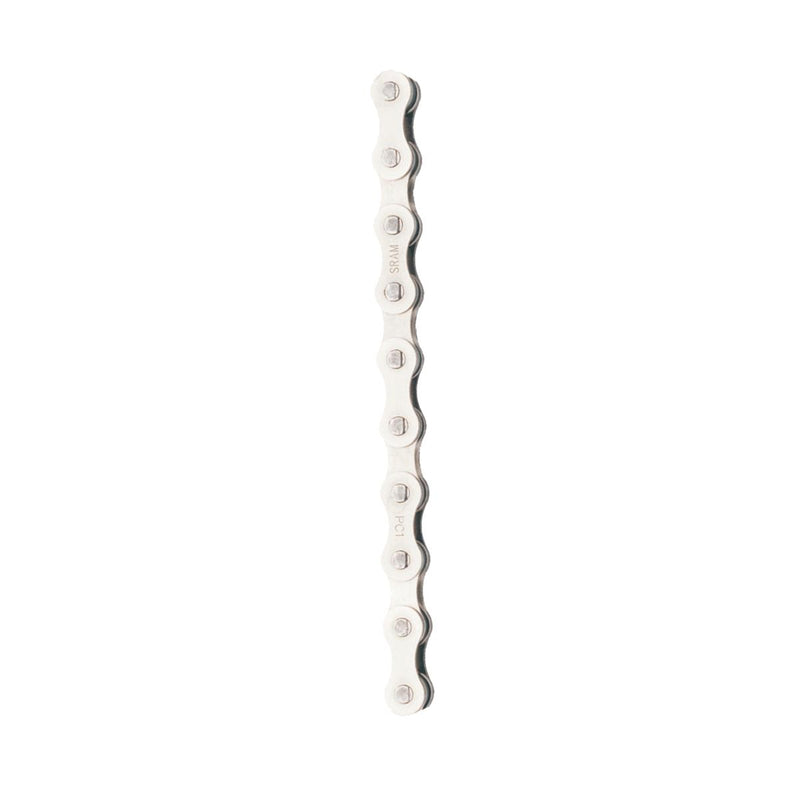 SRAM Chain Pc 1 Silver, 114 Links With Power Lock 1S, 1 Piece Silver Single Speed