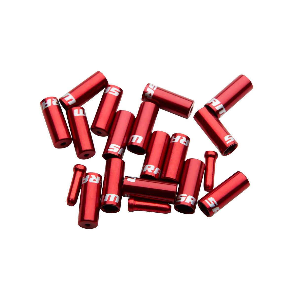 SRAM Ferrule Kit Aluminum Red Includes Shift 4.0Mm Qty 10 Brake 5.0Mm Qty 6 Cable Tip Qty 4