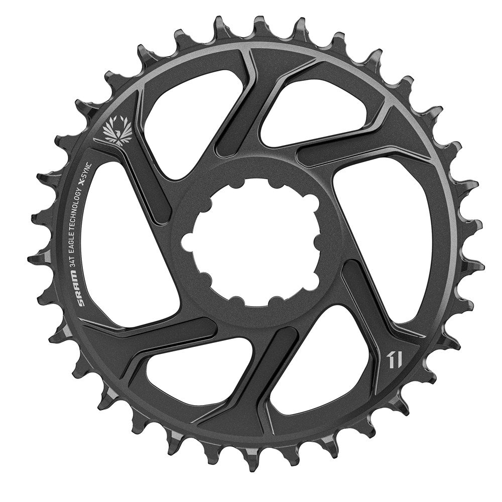 SRAM Chain Ring X-Sync 2 34T Direct Mount 6mm Offset Alum Eagle Black 12Speed 34T