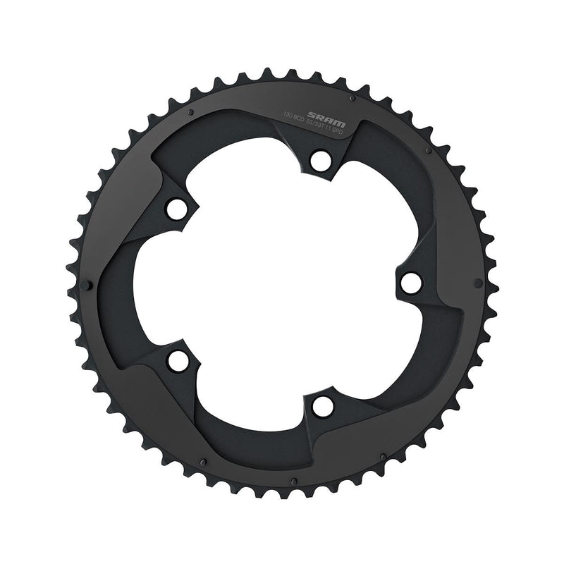 SRAM Chain Ring Road Red B2 X-Glide 52T Yaw 11 Speed S2 110 Alum5mm Blast Black 2-Pin (52-36) Black 11Speed 52T