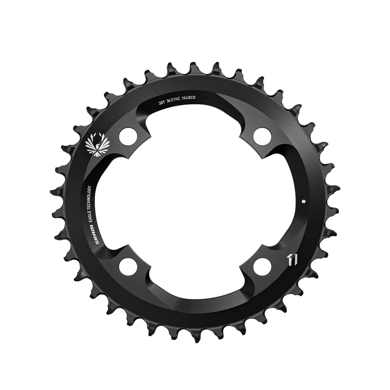 SRAM Chain Ring X-Sync 2 38T 104 Bcd Alum 12 Speed Black Black 12 Speed