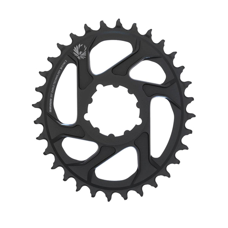 SRAM Chain Ring X-Sync 2 Oval 32T Direct Mount 6mm Offset Alum Eagle Black Black 32T
