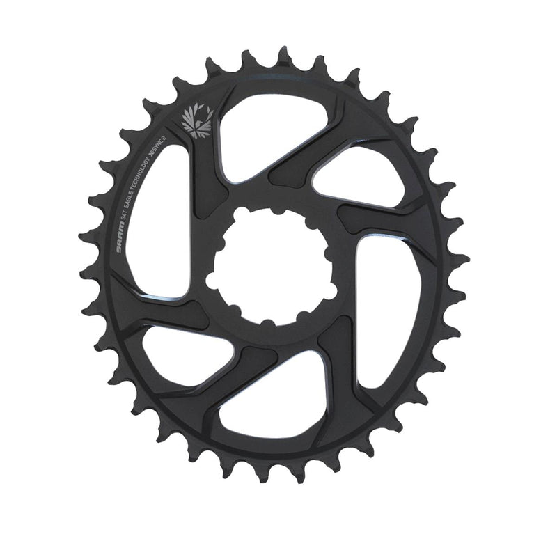 SRAM Chain Ring X-Sync 2 Oval 34T Direct Mount 3mm Offset Boost Alum Eagle Black Black 34T