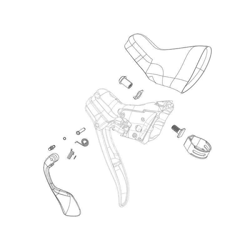 SRAM Shifter Brake Hydraulic Piston Assembly Kit Hrd/Hrr Left Including Pistonstop Plate With Screw And Bleed Screw 1 Lever