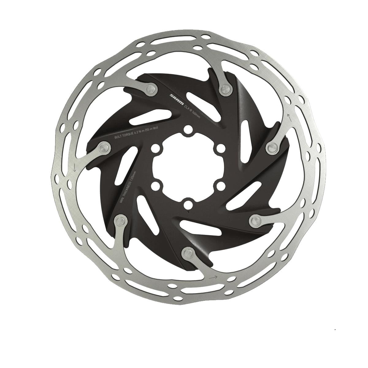 SRAM Rotor Centerline X Road 2 Piece (Includes Stainless Steel Rotor Bolts) Rounded  160Mm