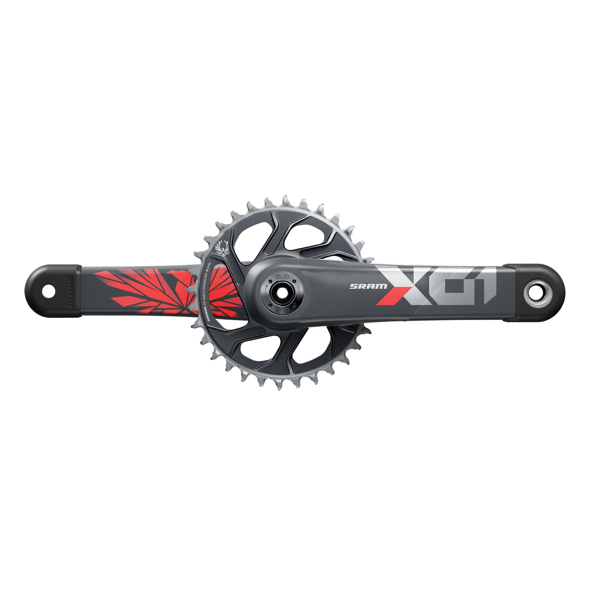 SRAM Crankset X01 Eagle Boost 148 Dub 12S W Direct Mount 32T X-Sync 2 Chainring (Dub Cups/Bearings Not Included) C3 Lunar Oxy 175mm