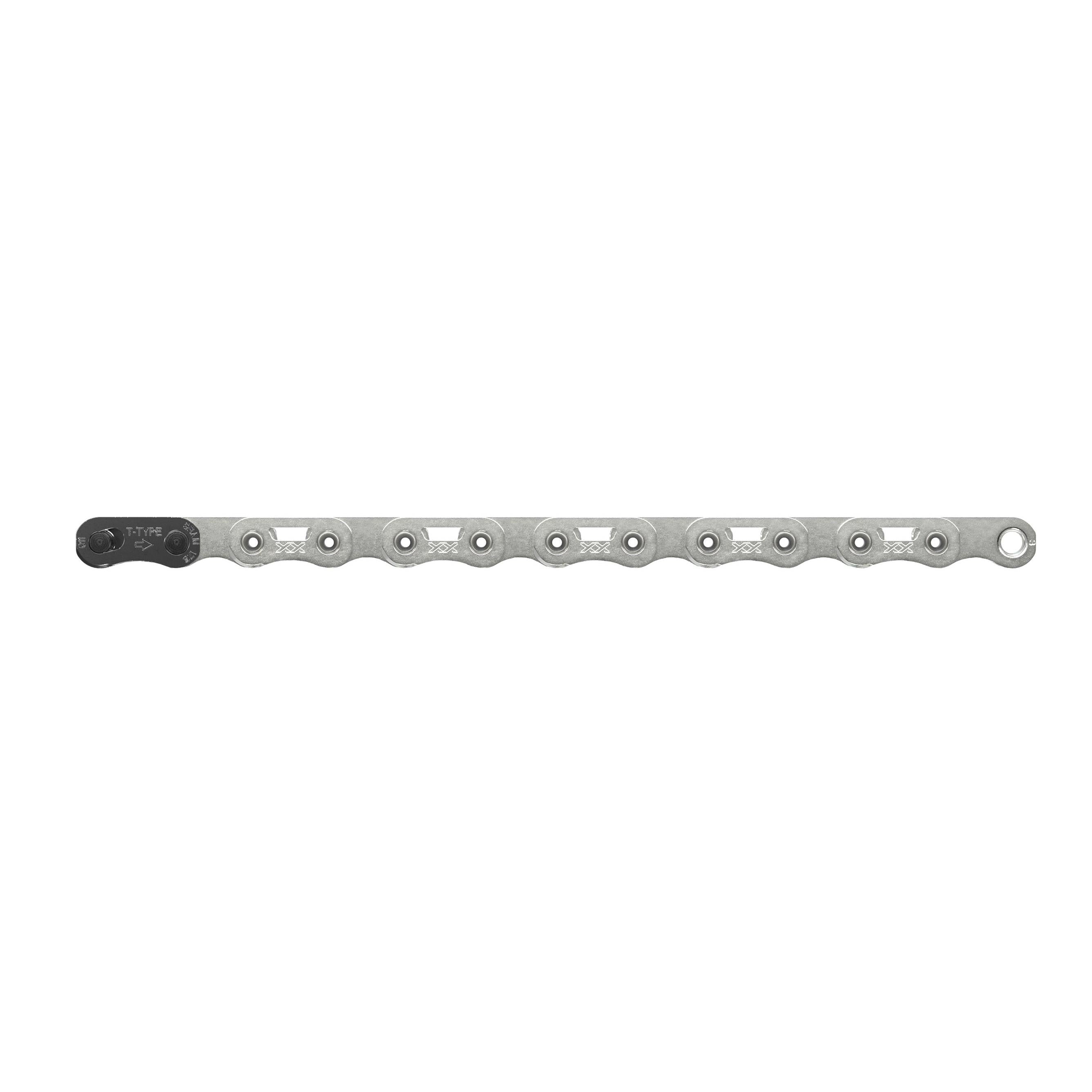 SRAM Chain Xxsl T-Type Eagle Silver Hollowpin 126 Links W/Powerlock T-Type Pvd 12 Speed 1Pc 2023 Silver 12 Speed