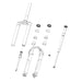 Rockshox Spare Fork Compression Damper Knob Kit Remote Raceday2, 3 Position (Includes Spool, Cable Stop, Screw) Ultimate/Select+, Sid35/Sid Sl D1+ (2024+)