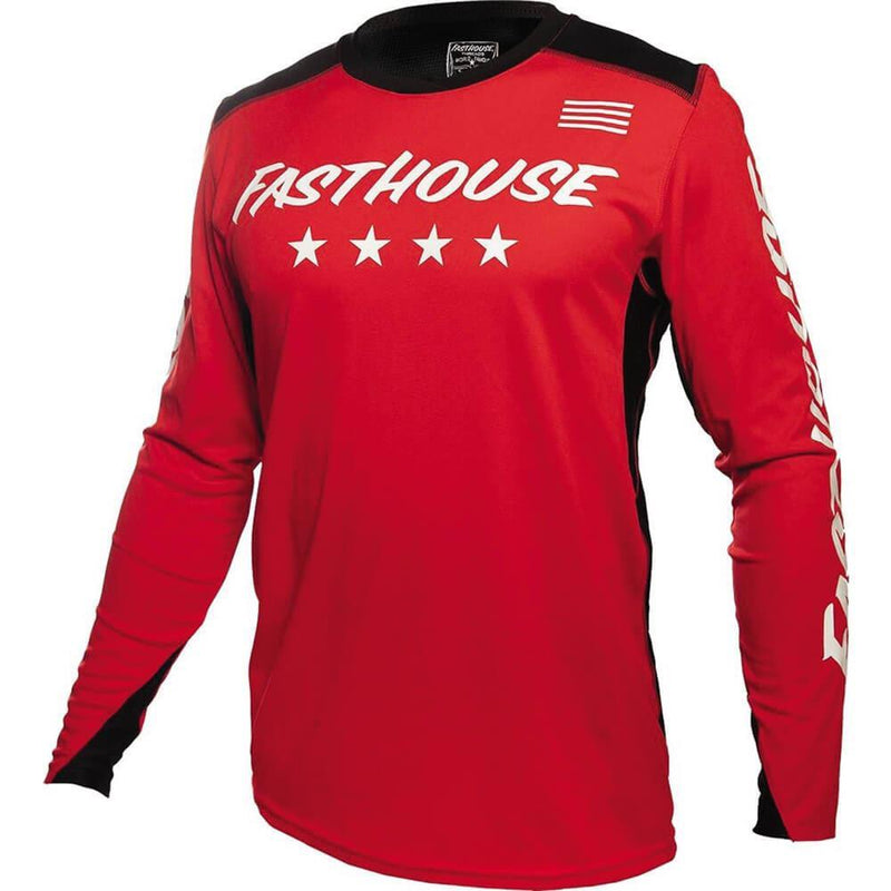 Fasthouse Raven L1 Long Sleeve Jersey Red/White 3XL