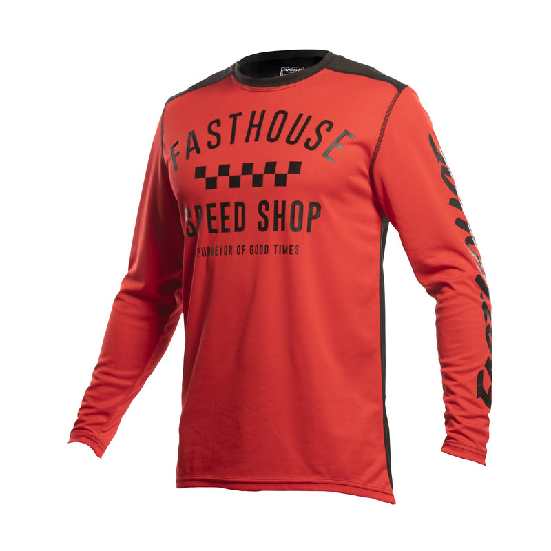 Fasthouse Youth Carbon Long Sleeve Jersey 2021 Red/Black Ys