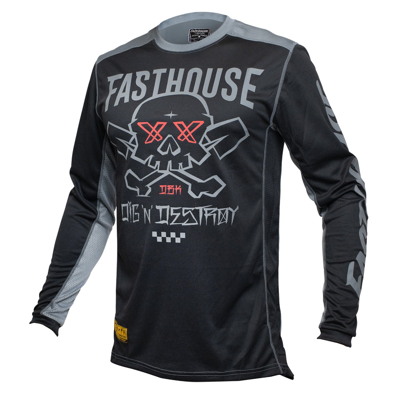 Fasthouse Twitch Long Sleeve Jersey Black/Charcoal 3XL