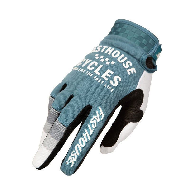 Fasthouse Pacer Youth Gloves 2021 Slate/White Ym