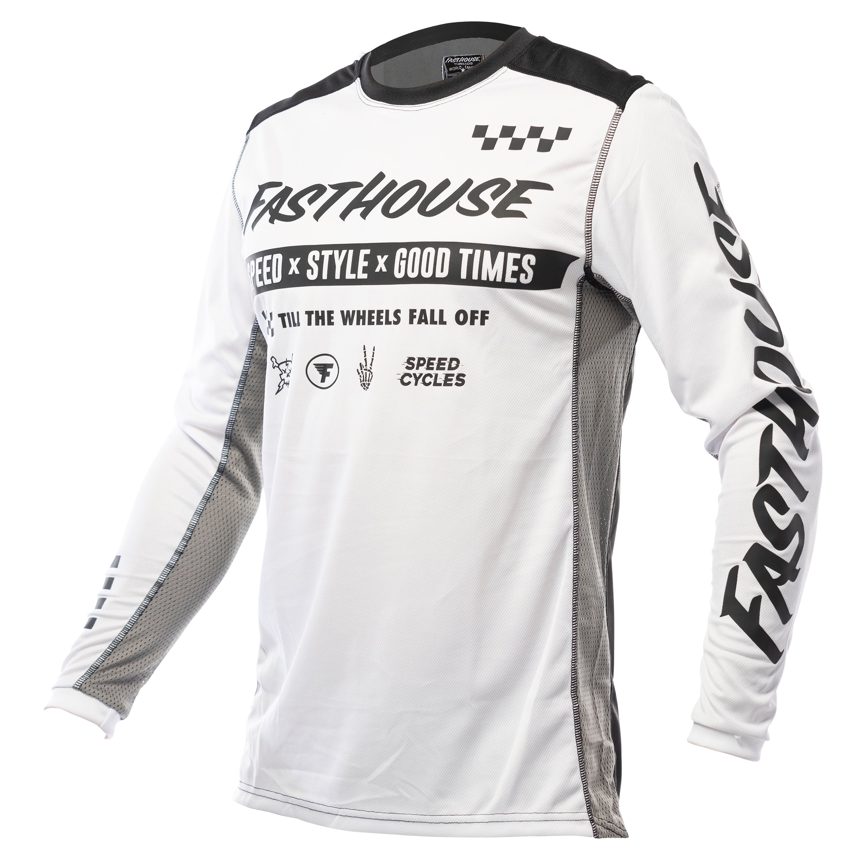 Fasthouse Grindhouse Domingo Long Sleeve Jersey 2021 White 2XL