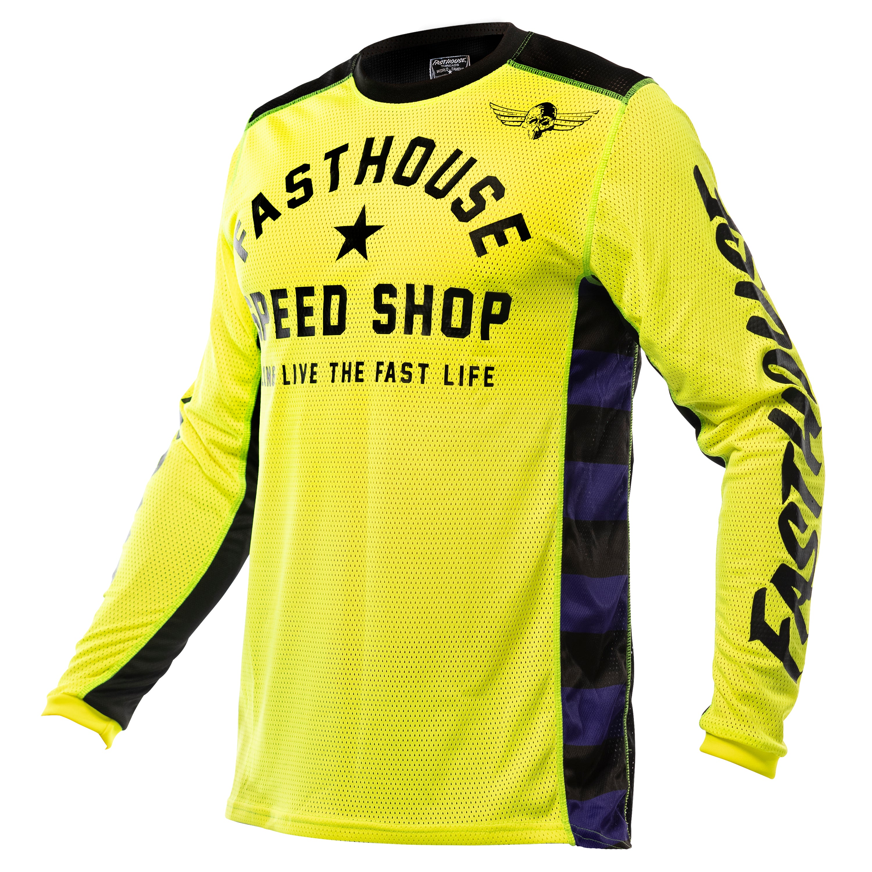 Fasthouse Original Air Cooled Long Sleeve Jersey 2021 Highviz/Black S