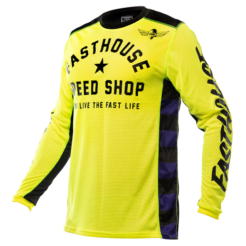 Fasthouse Original Air Cooled Long Sleeve Jersey 2021 Highviz/Black XL