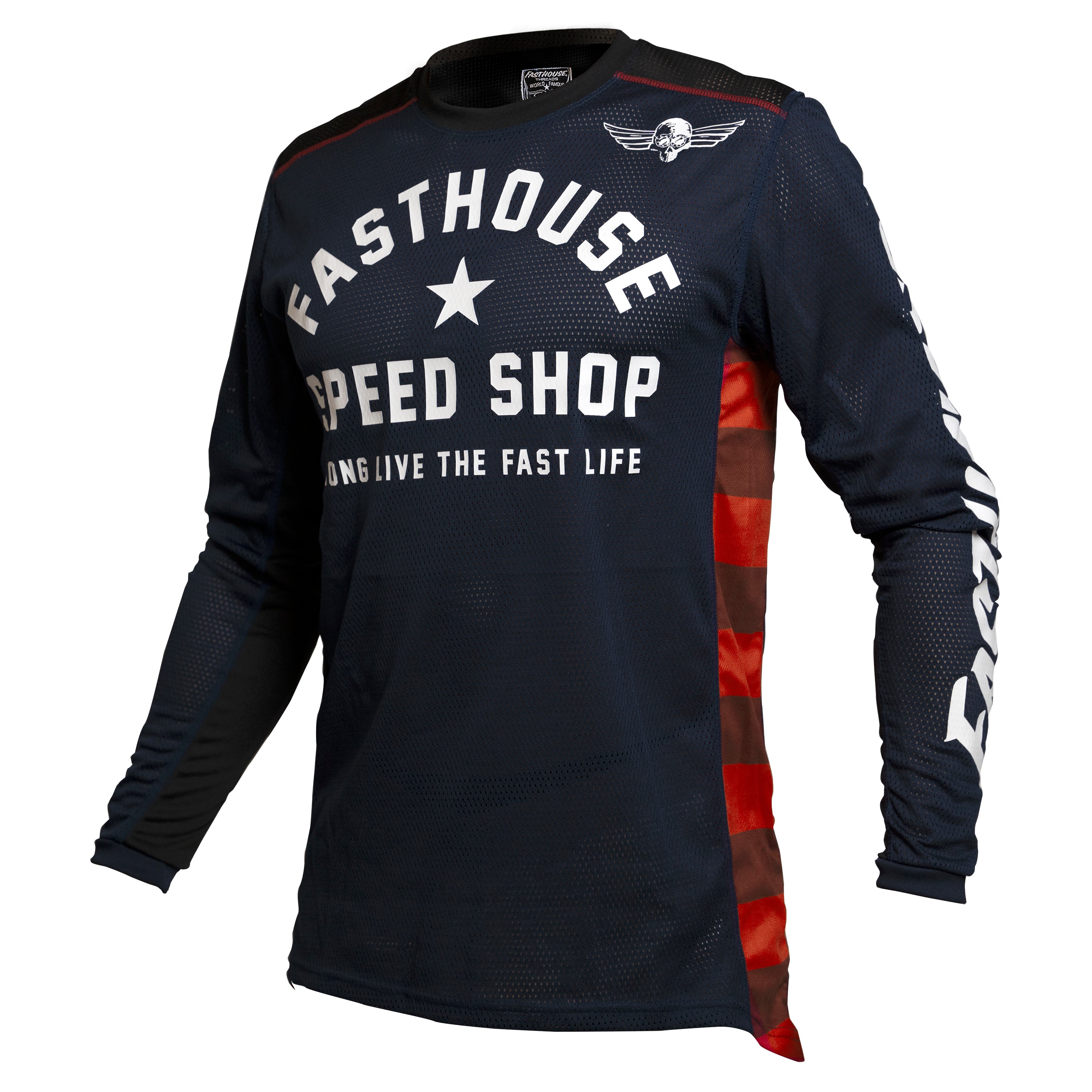 Fasthouse Original Air Cooled Long Sleeve Jersey 2021 Navy/Black 3XL