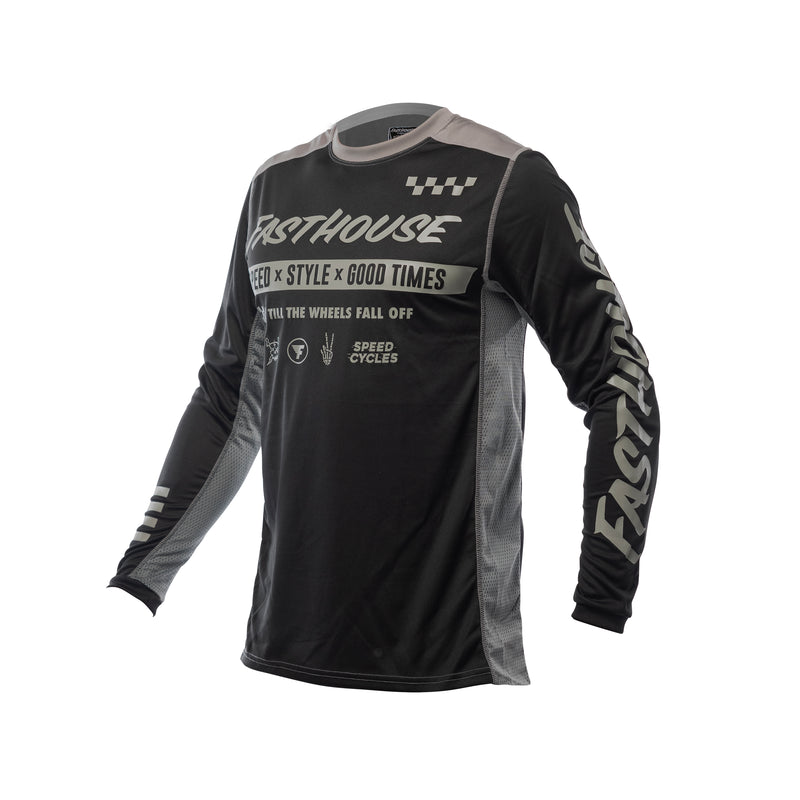 Fasthouse Youth Grindhouse Domingo Long Sleeve Jersey 2021 Black Yl