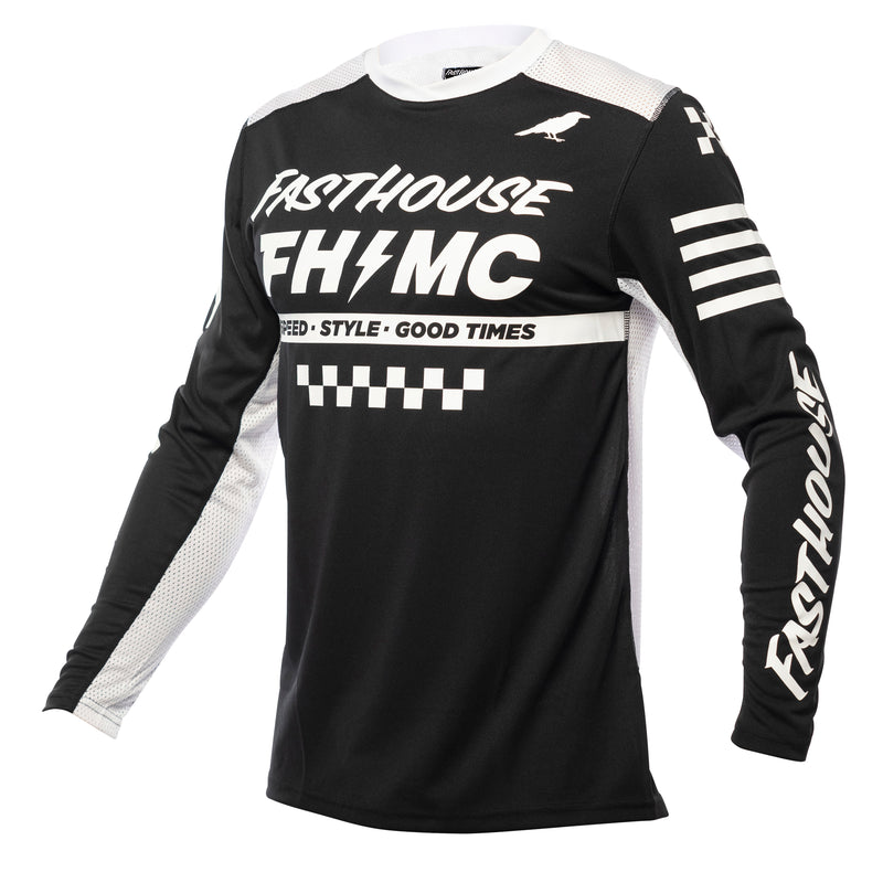 Fasthouse Youth A/C Elrod Long Sleeve Jersey 2021 Black Ys