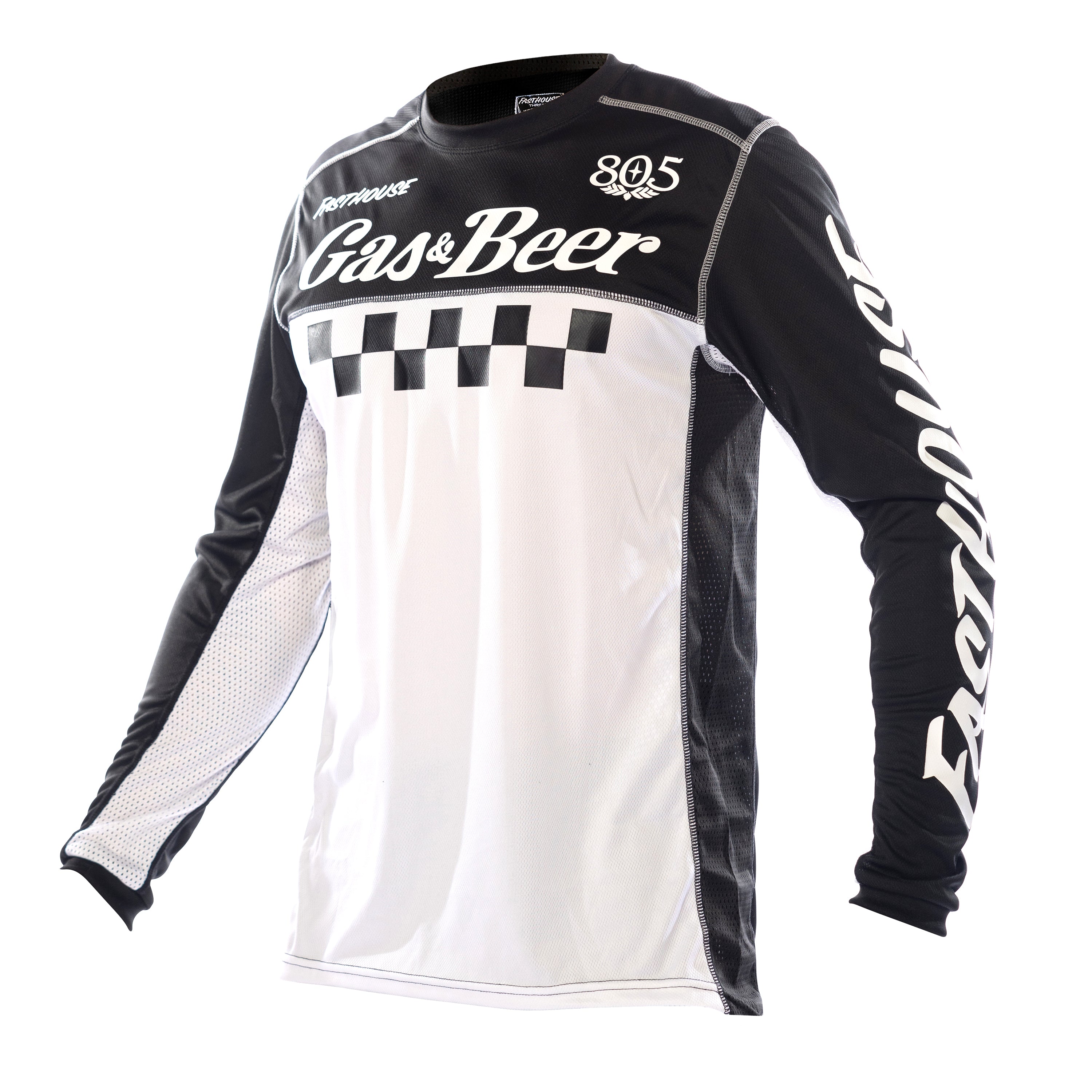 Fasthouse 805 Grindhouse Tavern Long Sleeve Jersey 2021 Black/White 2XL