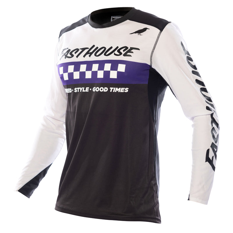 Fasthouse Elrod Long Sleeve Jersey 2021 White/Purple M