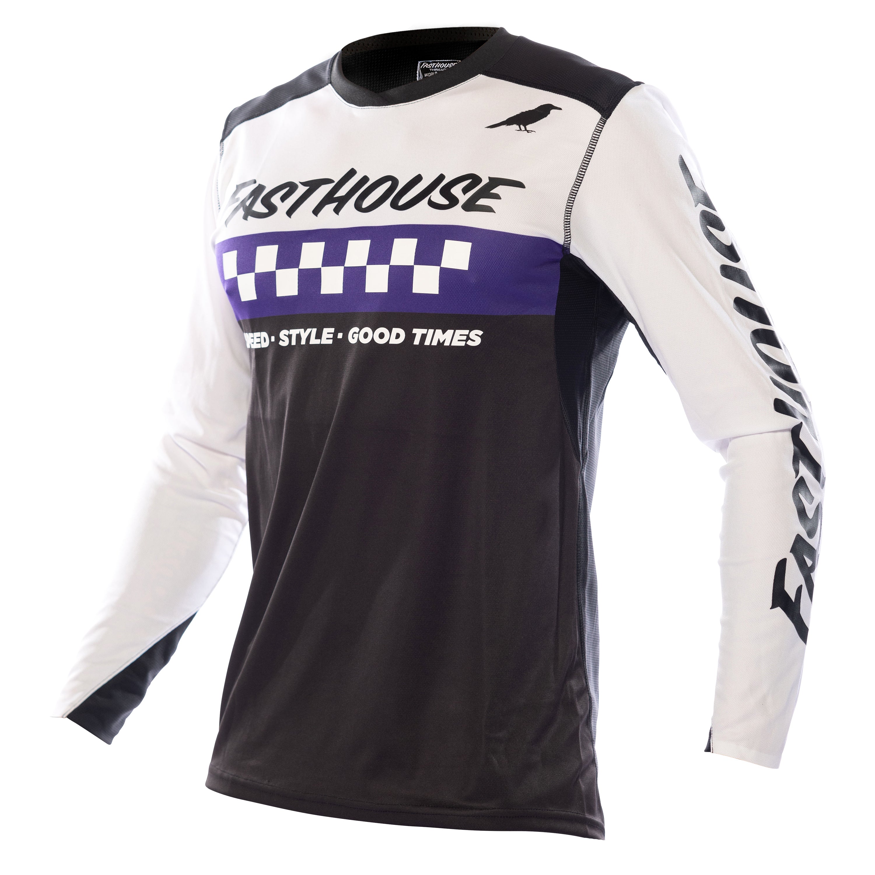 Fasthouse Elrod Long Sleeve Jersey 2021 White/Purple L