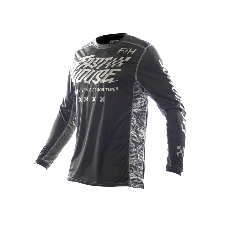 Fasthouse Youth Grindhouse Rufio Long Sleeve Jersey 2021 Black Ys