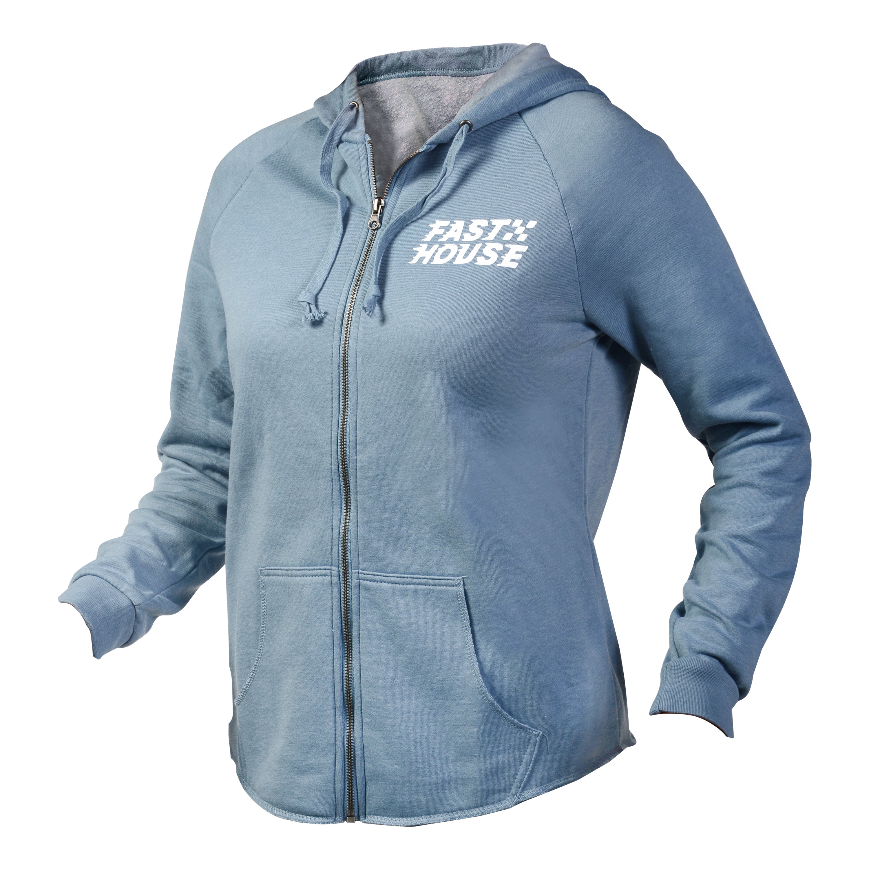 Fasthouse Women's Drift Zip Up Hoodie Misty Blue W2XL