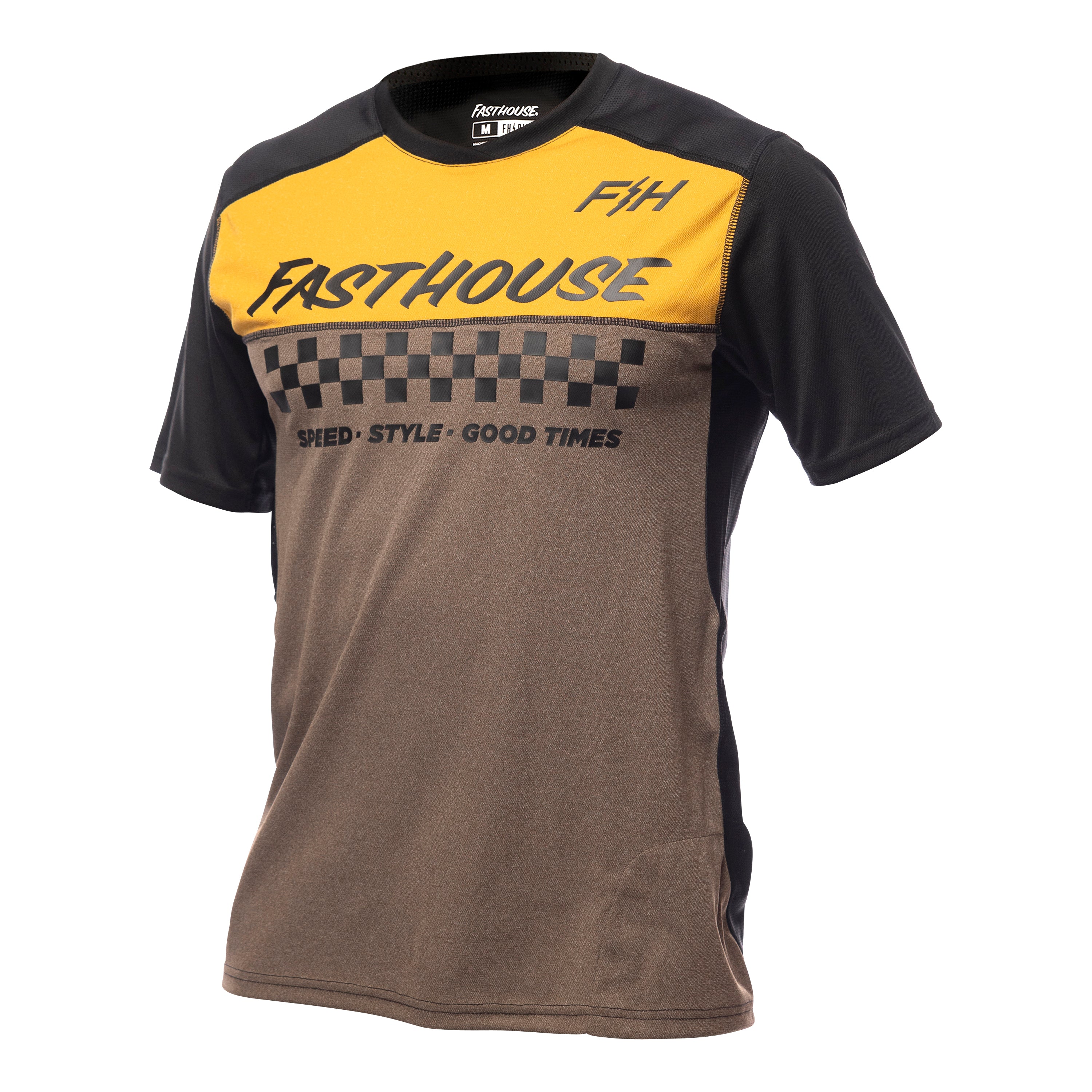 Fasthouse Alloy Mesa Short Sleeve Jersey 2022 Heather Gold/Brown S