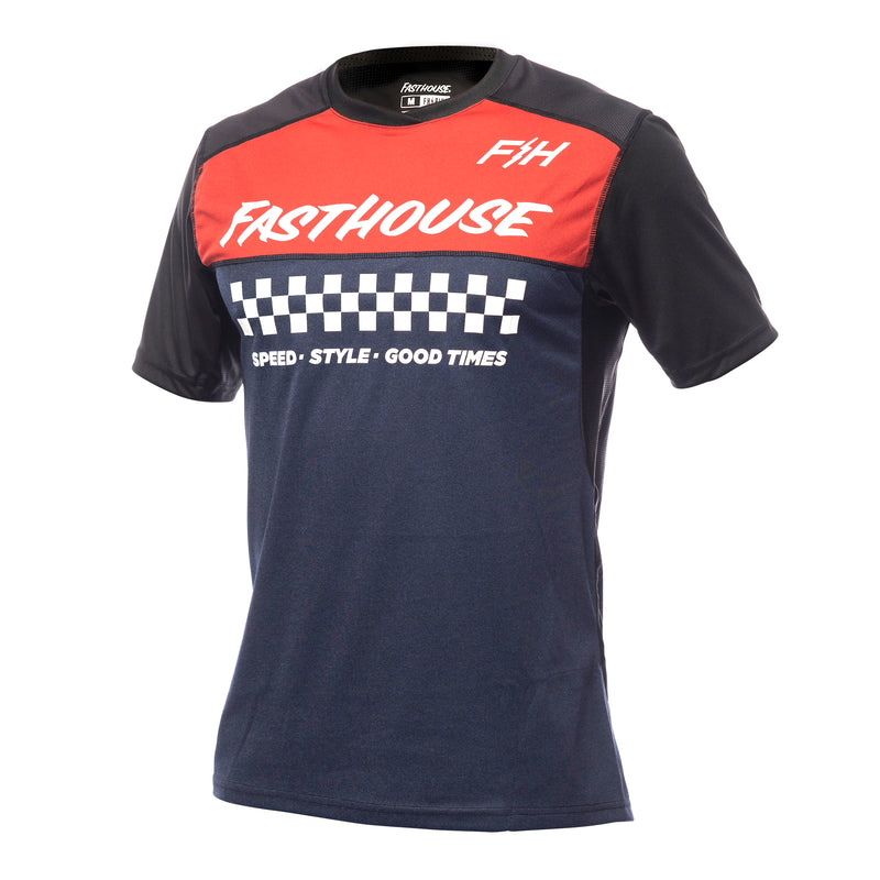Fasthouse Alloy Mesa Short Sleeve Jersey 2022 Heather Red/Navy S