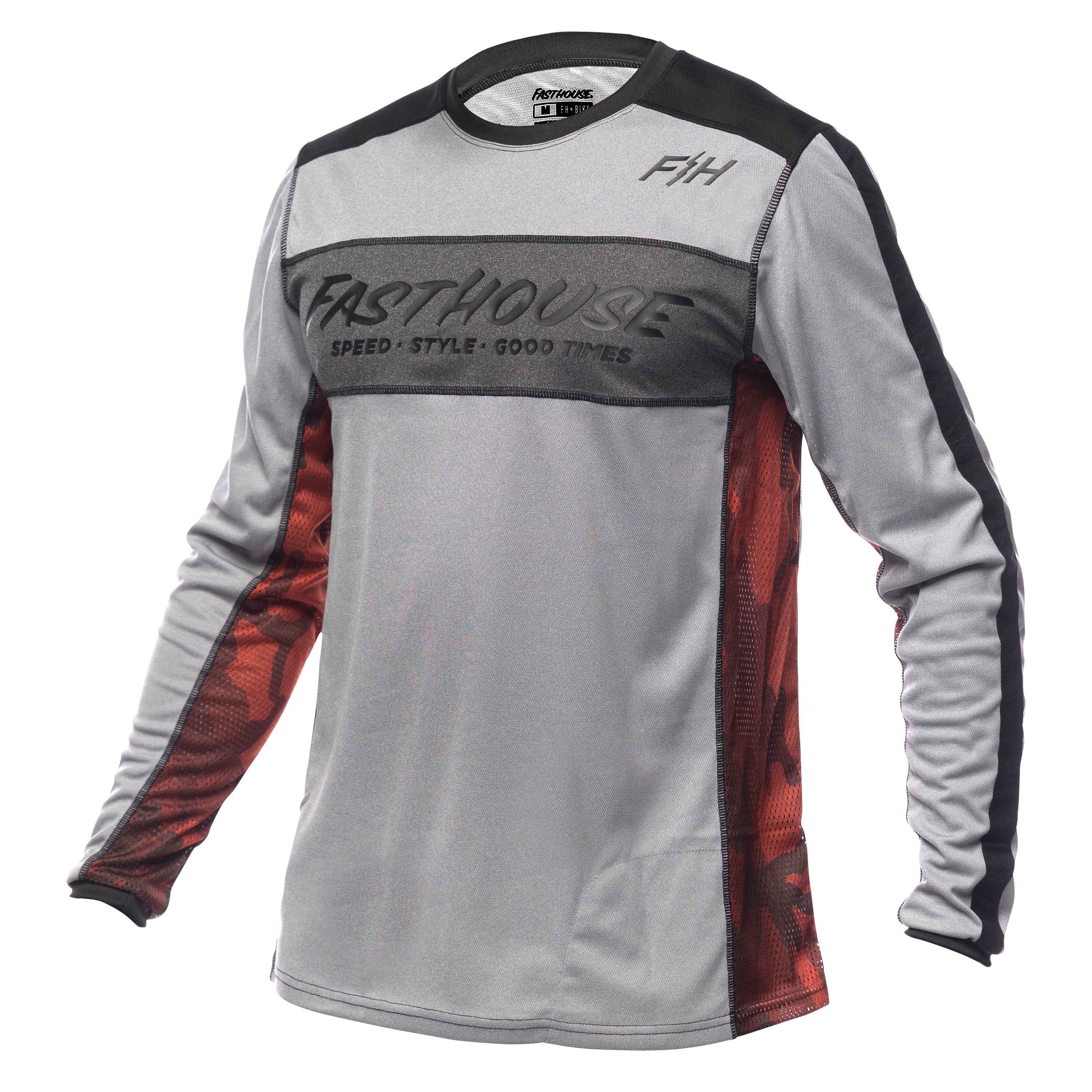 Fasthouse Classic Acadia Long Sleeve Jersey 2022 Heather Grey M