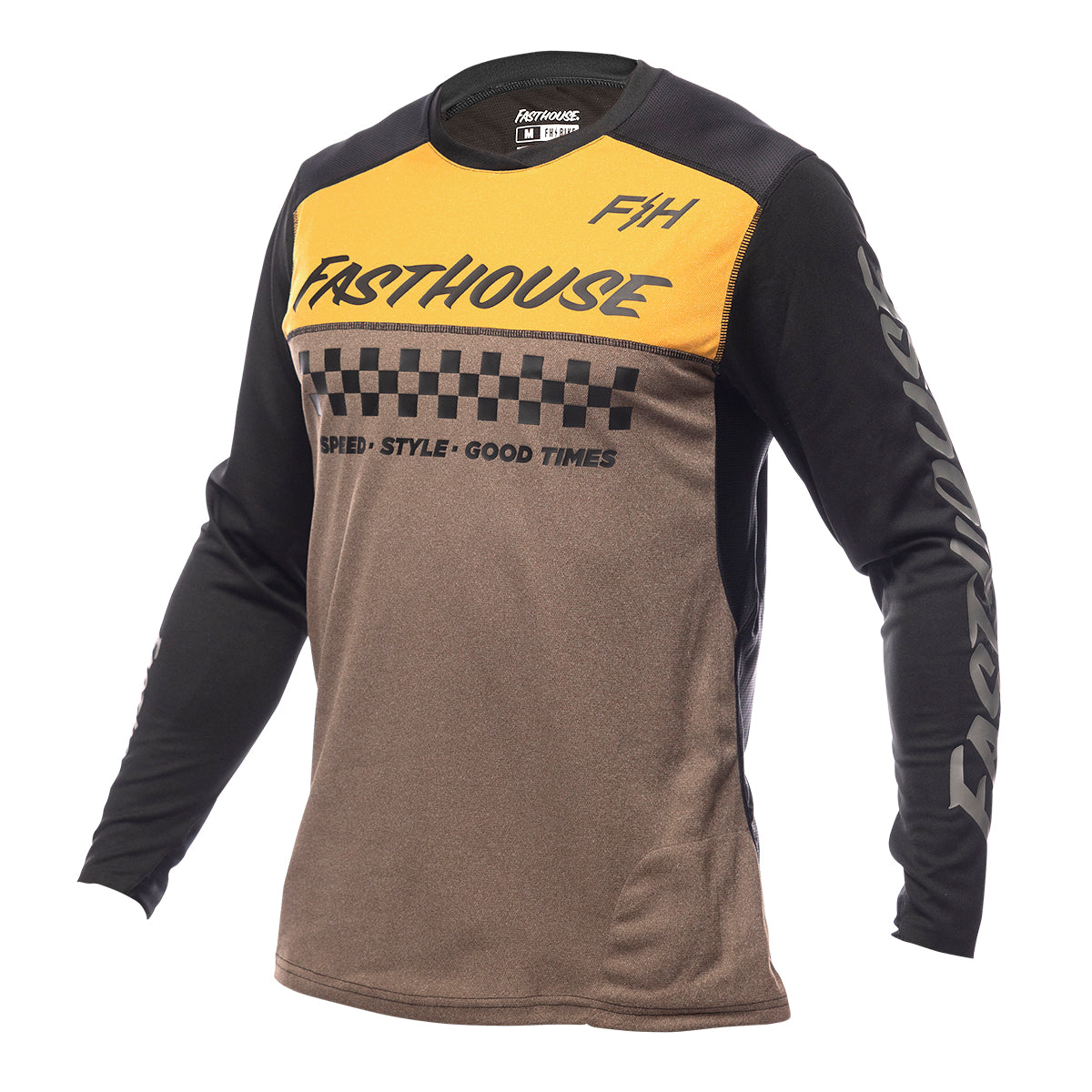 Fasthouse Alloy Mesa Long Sleeve Jersey 2022 Heather Gold/Brown S