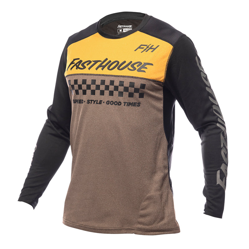 Fasthouse Alloy Mesa Long Sleeve Jersey 2022 Heather Gold/Brown S