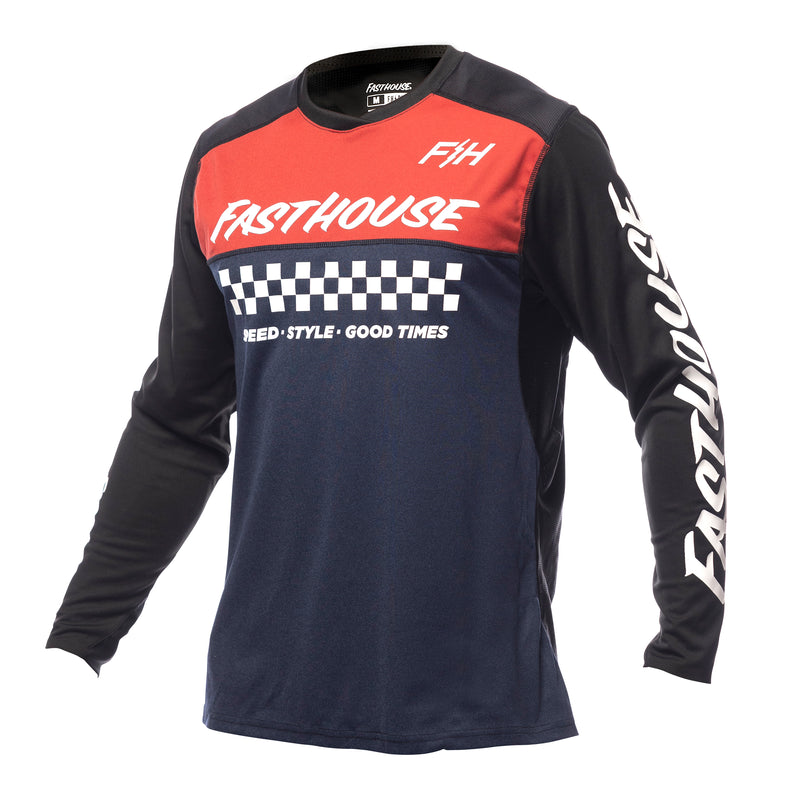 Fasthouse Alloy Mesa Long Sleeve Jersey 2022 Heather Red/Navy S
