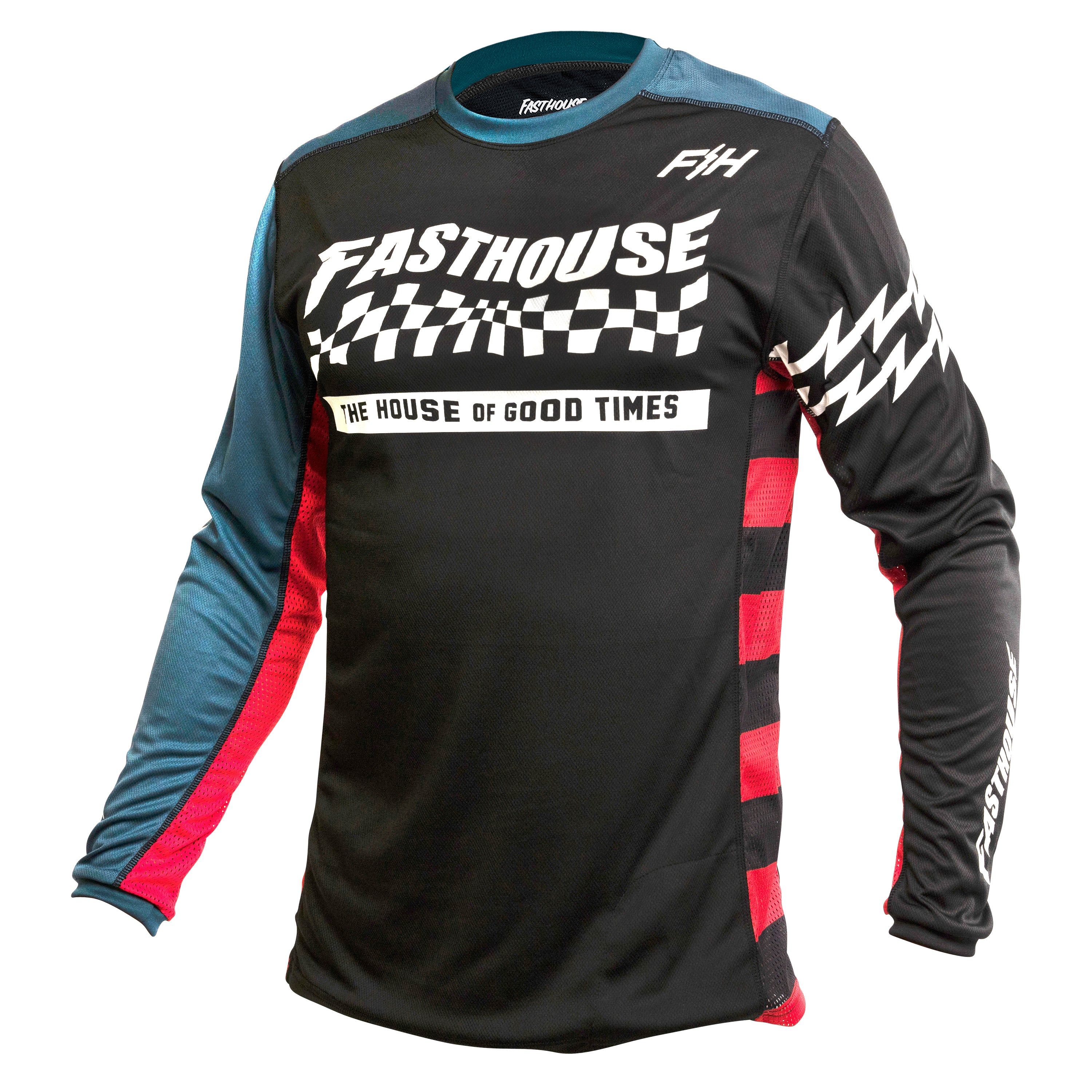 Fasthouse Classic Velocity Long Sleeve Jersey 2022 Black/Indigo M