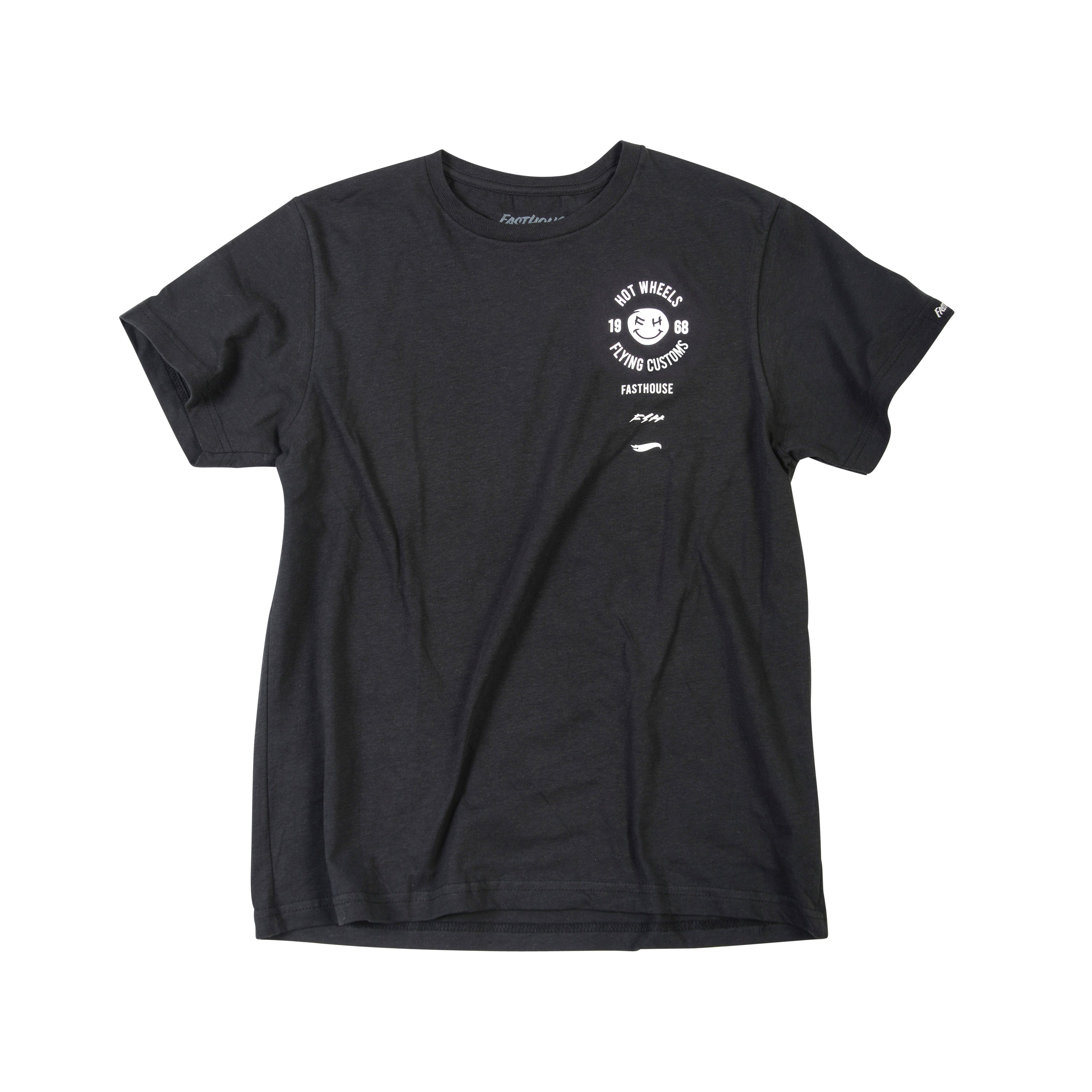 Fasthouse Youth Stacked Hot Wheels Tee 2022 Black Yl