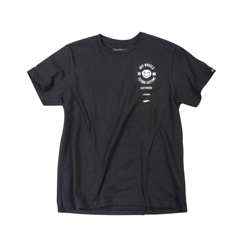 Fasthouse Youth Stacked Hot Wheels Tee 2022 Black Yl